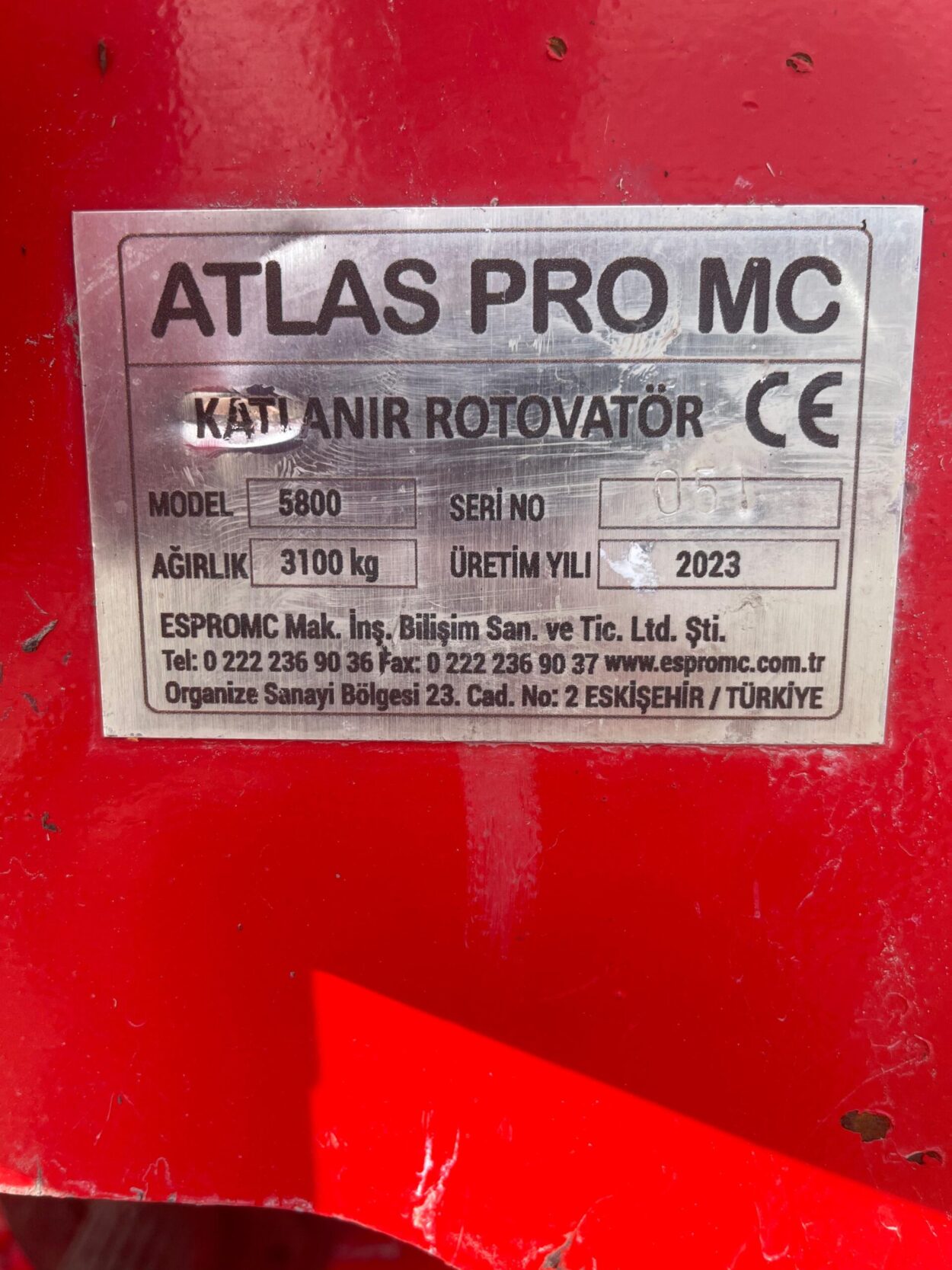 ATLAS 5800 PRO MC KATLANIR ARKA ÇEKİ ATAÇMANLI KAFES MERDANELİ ROTOVATÖR (BİR SEZON KULLANILMIŞTIR.) - Görsel 5