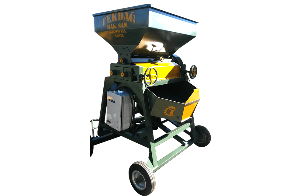TD 100 lük 2 Toplu Teker Dönerli Yeni Model Ezme Makinası